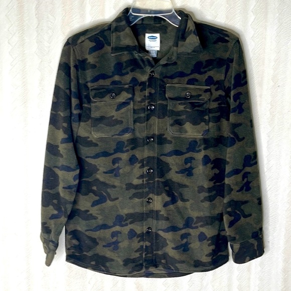 ❤️ OLD NAVY Camo Button Down Sweatshirt Size XL - Picture 2 of 4